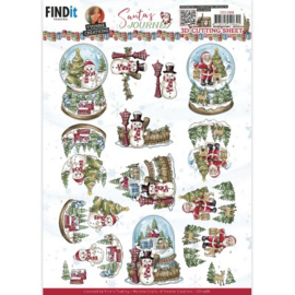 3D Cutting Sheet - Yvonne Creations - Santa's Journey - Globe CD11988