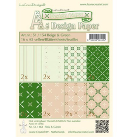 Leane Creatief Design Paper - Beige/Green 51.1154