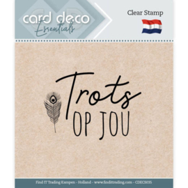 Card Deco Essentials - Clear Stamps - Trots op jou CDECS035
