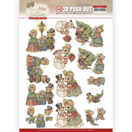 3D Push Out - Yvonne Creations - Have a Mice Christmas - Christmas Carol SB10582