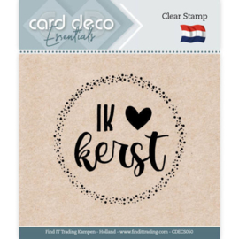Card Deco Essentials - Clear Stamps - Ik (hartje) Kerst CDECS050