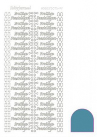 Hobby dots sticker Prettige Feestdagen mirror Turquoise STDMPF0D
