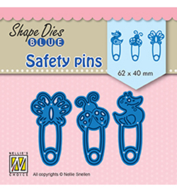 Shape Dies Blue Safety pins SDB079