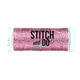 Stitch and Do Sparkles Embroidery Thread - Silver-Red SDCDS12