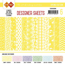 Card Deco - Designer Sheets - Spring Edition kanariegeel CDDSKG006