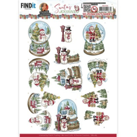 3D Push-Out - Yvonne Creations - Santa's Journey - Globe SB10785