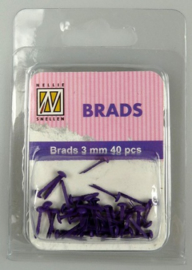40st Floral Brads 3 mm FLP-BR-009 Purple