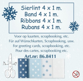 Winter lint blauw/wit 4x1m nummer 2 45.8411