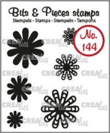 Crealies Clearstamp Bits & Pieces 6x Mini Bloemen 22 CLBP144 max. 20 mm