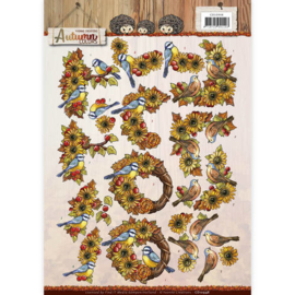 3D Knipvel - Yvonne Creations - Autumn Colors - Autumn Birds CD10948