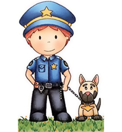 Paper Nest Dolls Rubber Stamps - Police Officer Owen