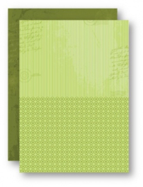 Doublesided background sheets A4 green stripes NEVA029