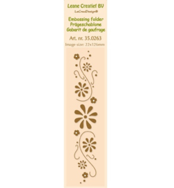 Leane creatief Border Embossing - Flower swirls 35.0263