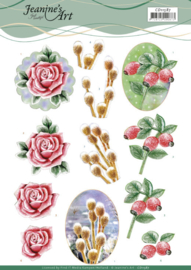 3D Cutting Sheet - Jeanine's Art - Winter Flowers CD11587