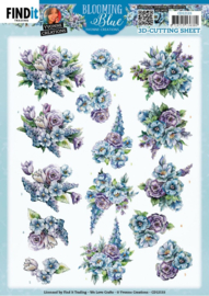 3D Cutting Sheets - Yvonne Creations - Blooming Blue - Larkspur CD12133