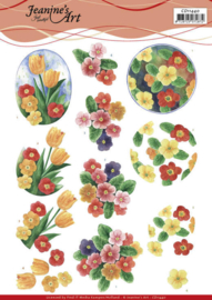 3D Cutting Sheet - Jeanine's Art - Aquarel Spring Flowers CD11440