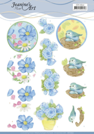 3D Cutting Sheet - Jeanine's Art - Blue Flower CD11600