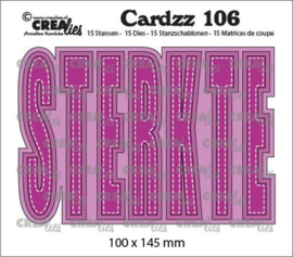Crealies Cardzz STERKTE (NL) CLCZ106 100x145 mm
