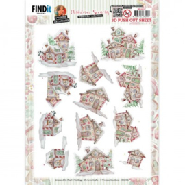 3D Push-Out - Yvonne Creations - Christmas Scenery - House SB10817