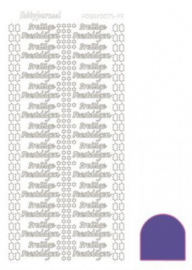 Hobby dots sticker Prettige Feestdagen mirror Purple STDMPF09