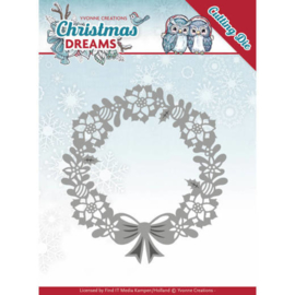 Dies - Yvonne Creations - Christmas Dreams - Poinsettia Wreath YCD10143