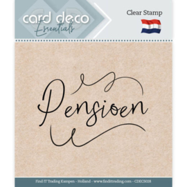 Card Deco Essentials - Clear Stamps - Pensioen CDECS028