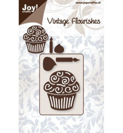 Joy Crafts Vintage Flourishes cupcakes 6003/0021
