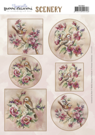 Scenery - Yvonne Creations - Aquarella - Christmas Miracle - Antique Flowers CDS10047