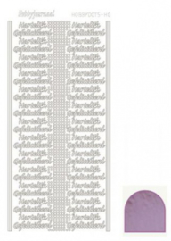 Hobby dots sticker Hartelijk Gefeliciteerd mirror Candy STDMHG03