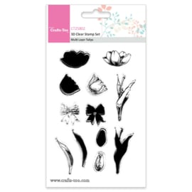 Crafts Too 3D Clearstamp Set - Multi Layer Tulips (12pcs) CT25802