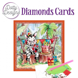 Dotty Designs Diamond Cards - Zebra Party DDDC1171