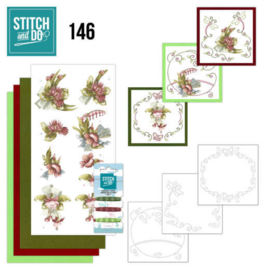 Stitch and Do 146 - Precious Marieke - Pretty Flowers - Red Flowers STDO146
