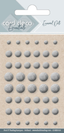 Card Deco Essentials - Enamel Dots Silver CDEED018