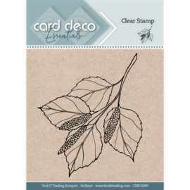 Card Deco Essentials Clear Stamps - Birch Leaf CDECS099