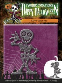 Die - Yvonne Creations - Happy Halloween - Happy Skeleton YCD10079