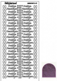 Hobby dots sticker Prettige Feestdagen mirror violet STDMPF06