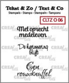 Crealies Clearstamp Tekst&Zo Overlijden 6 (NL) 33 mm CLTZ O06 130505/2106