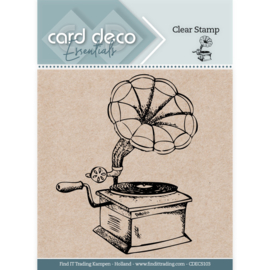 Card Deco Essentials Clear Stamps - Gramophone CDECS103