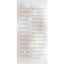 Hobbydots Sticker - Pearl  - Prettige Feestdagen Silver STDPPF2