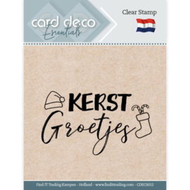 Card Deco Essentials - Clear Stamps - Kerst Groetjes CDECS012