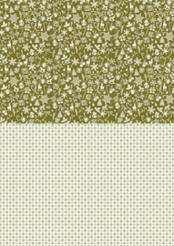 Background sheets A4 Christmas green snowflakes NEVA040