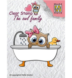 Nellie clear stamp The owl family CSO005