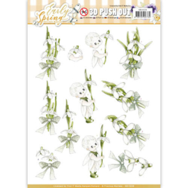 3D Pushout - Precious Marieke - Early Spring - Early Snowdrops SB10228