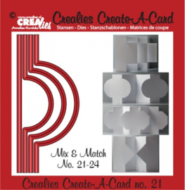 Crealies Create A Card no. 21 stans voor kaart 14,5 x 6,5 cm / CCAC21 115634/1521