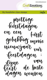 CraftEmotions clearstamps A6 - handletter - woorden kerst (NL) Carla Kamphuis Artikelnummer 130501/1828