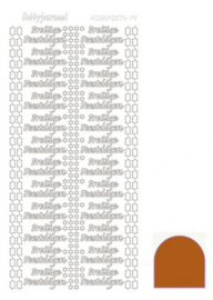 Hobby dots sticker Prettige Feestdagen mirror Brown STDMPF0G