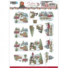 3D Push-Out - Yvonne Creations - Santa's Journey - Village SB10787