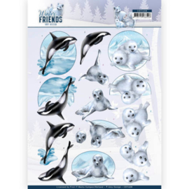 3D Knipvel - Amy Design - Winter Friends - Sparkling Sealife CD11408