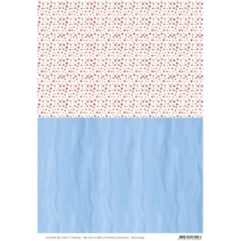 Yvonne Creations - Ocean Days – Backgroundsheet Red Dots BGS10049