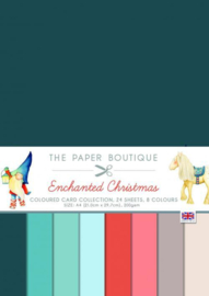 The paper boutique Enchanted Christmas Coloured Card Collection PB1699